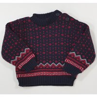 K3597: Baby Christmas Navy Fairisle Jumper (1-2 Years)